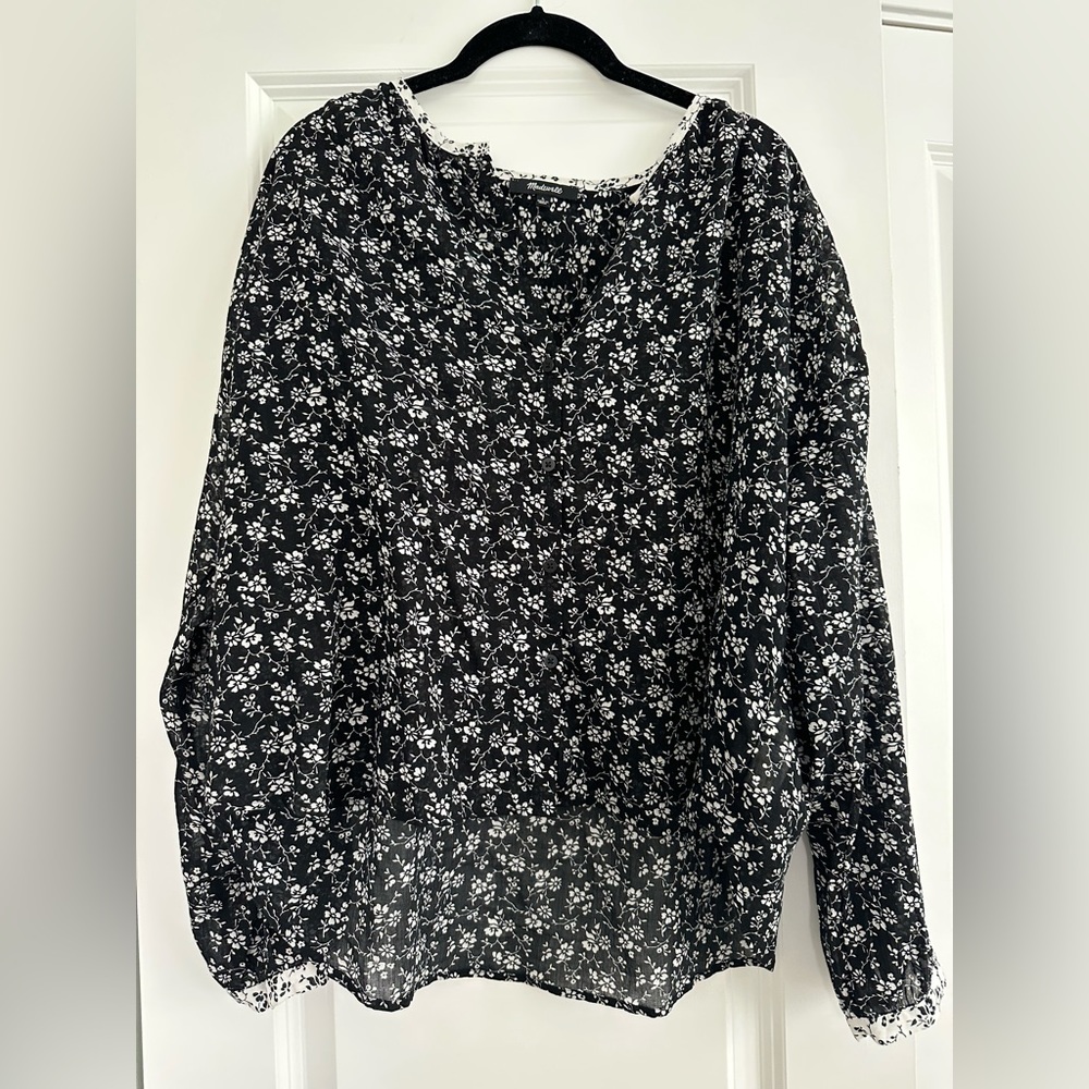 Madewell floral blouse